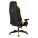 Кресло игровое Knight Neon черный/желтый соты эко.кожа с подголов. крестов. металл. Фото товара с разных ракурсов.