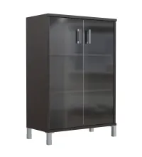 Шкаф средний со стеклянными дверьми B 420.8 Венге Магия 900х450х1286 
