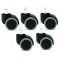 Колесики для компьютерного кресла (упаковка 5 шт.) маленькое фото