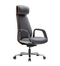 Кресло HAWASAN (ХАВАСАН) PREMIUM EX-820, синхромеханизм, слайдер, экокожа, графит/коричневое, 533238