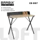 Стол на металлокаркасе BRABIX LOFT CD-007, 800х500х840 мм, органайзер, комбинированный, 641227 главное фото в маленьком размере